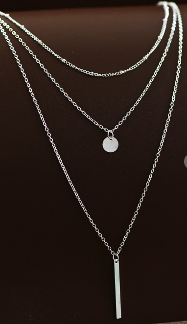 ネックレス・ペンダント LAZY DAWN pendant layered chain necklace Geometric Multi Layer Necklace – Sterling Forever