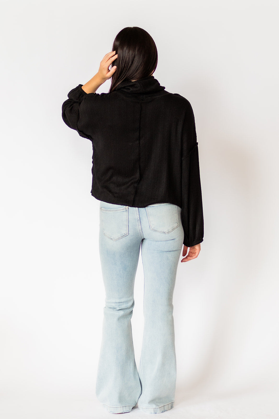 Coco Turtleneck Top Black