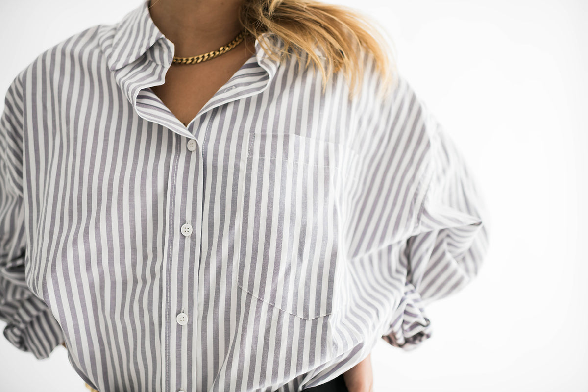 Addison Button Up Grey