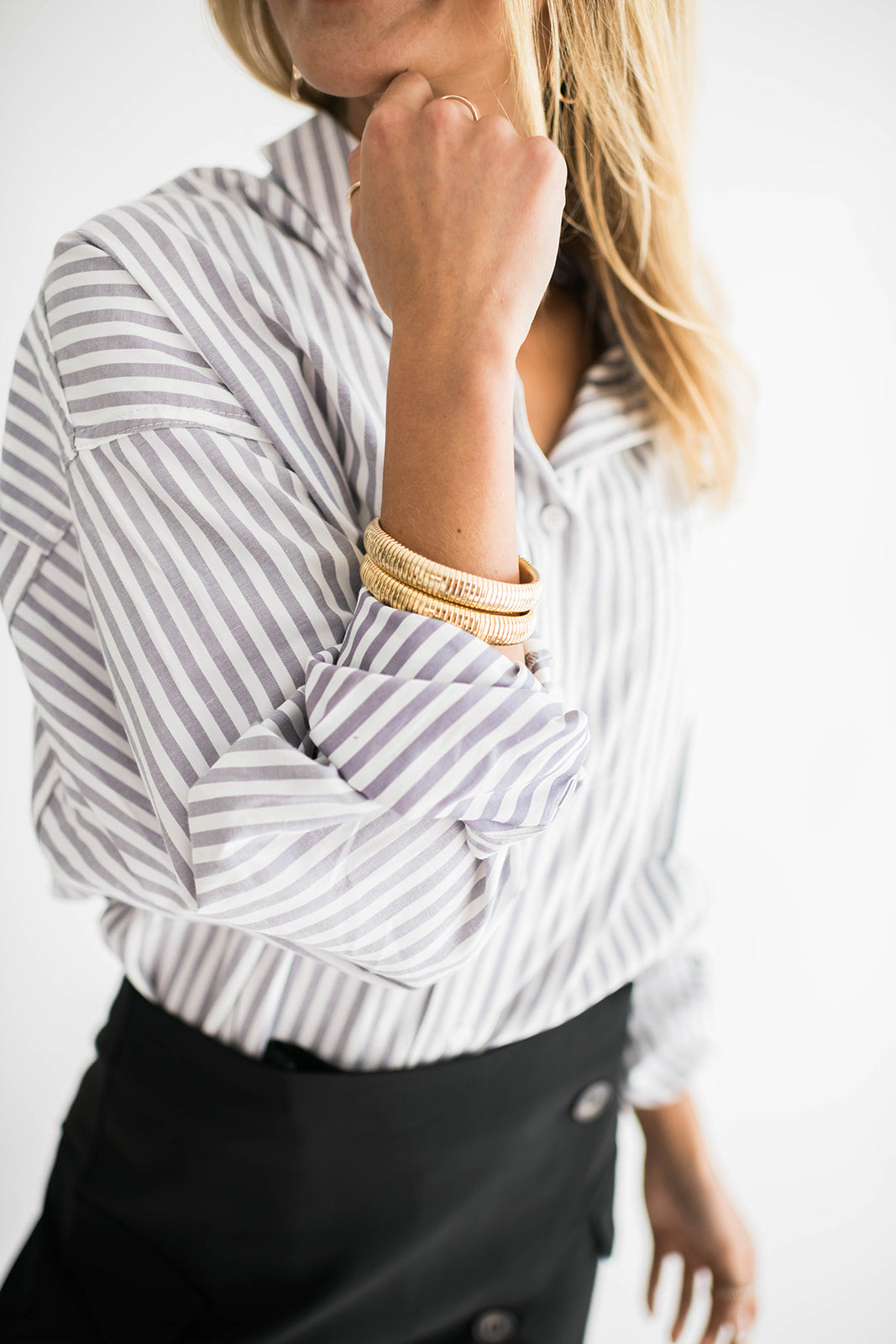 Addison Button Up Grey