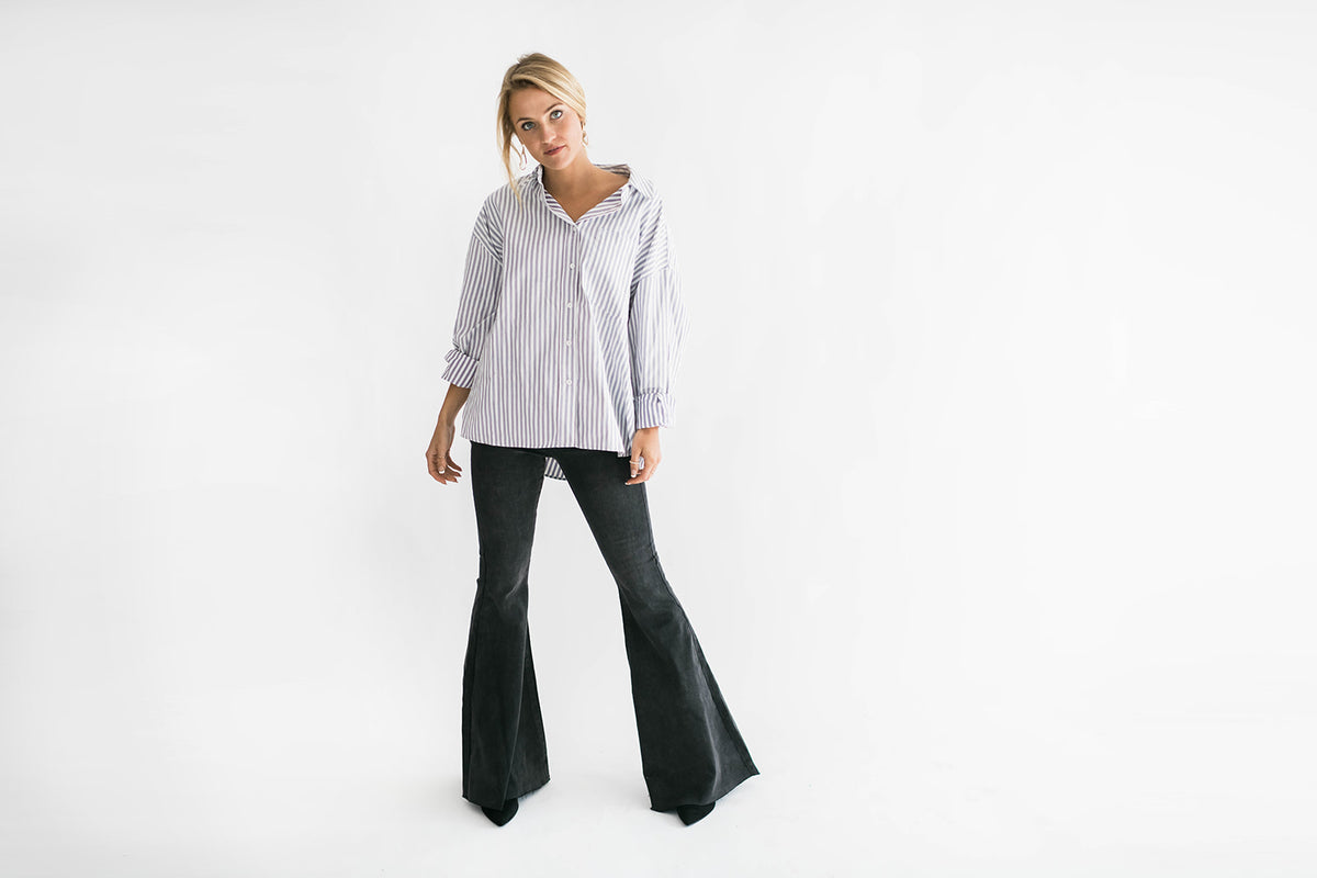 Addison Button Up Grey