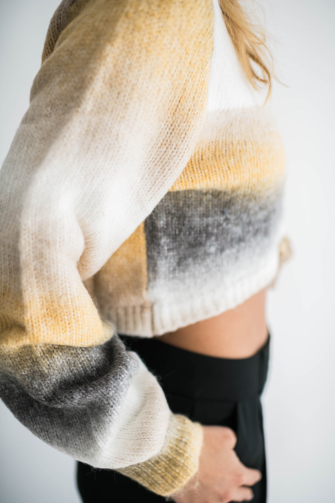 Vera Striped Cropped Sweater