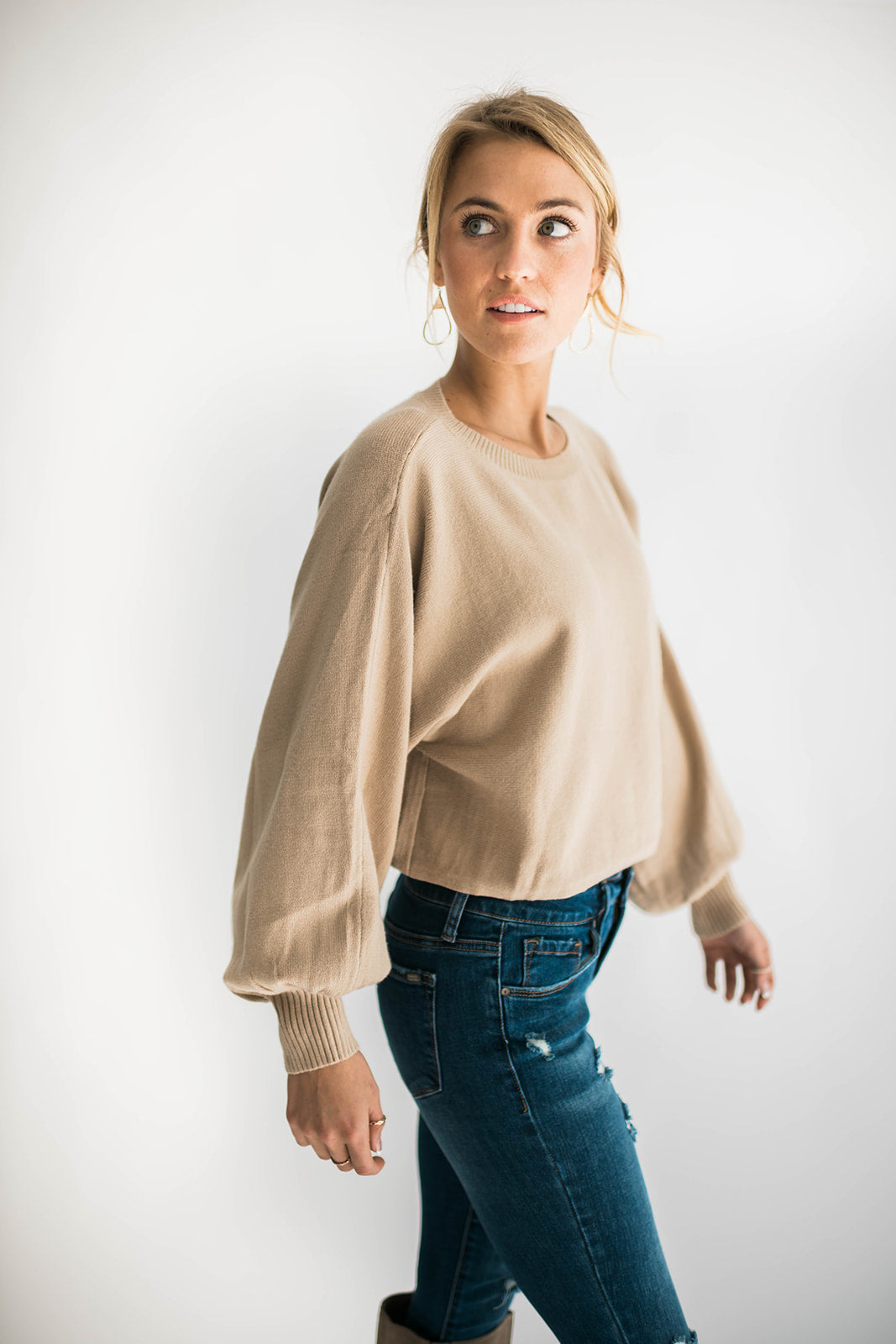 Lillian Sweater in Cafe Latte