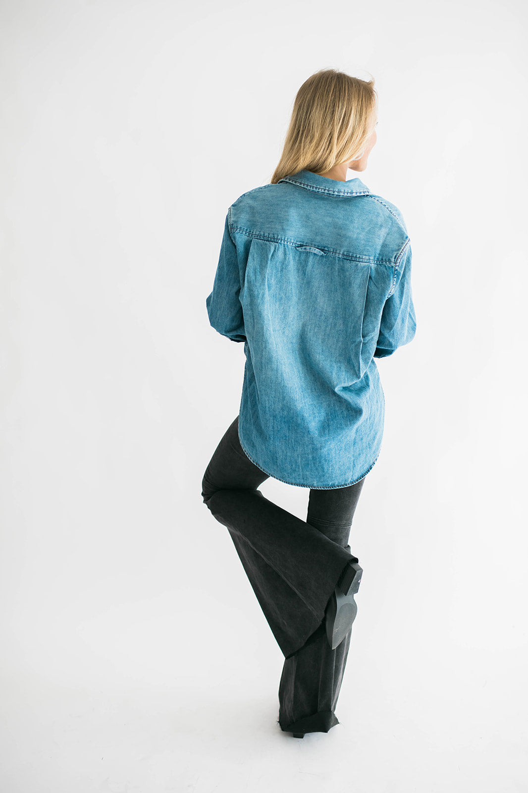 Grace Denim Button Down