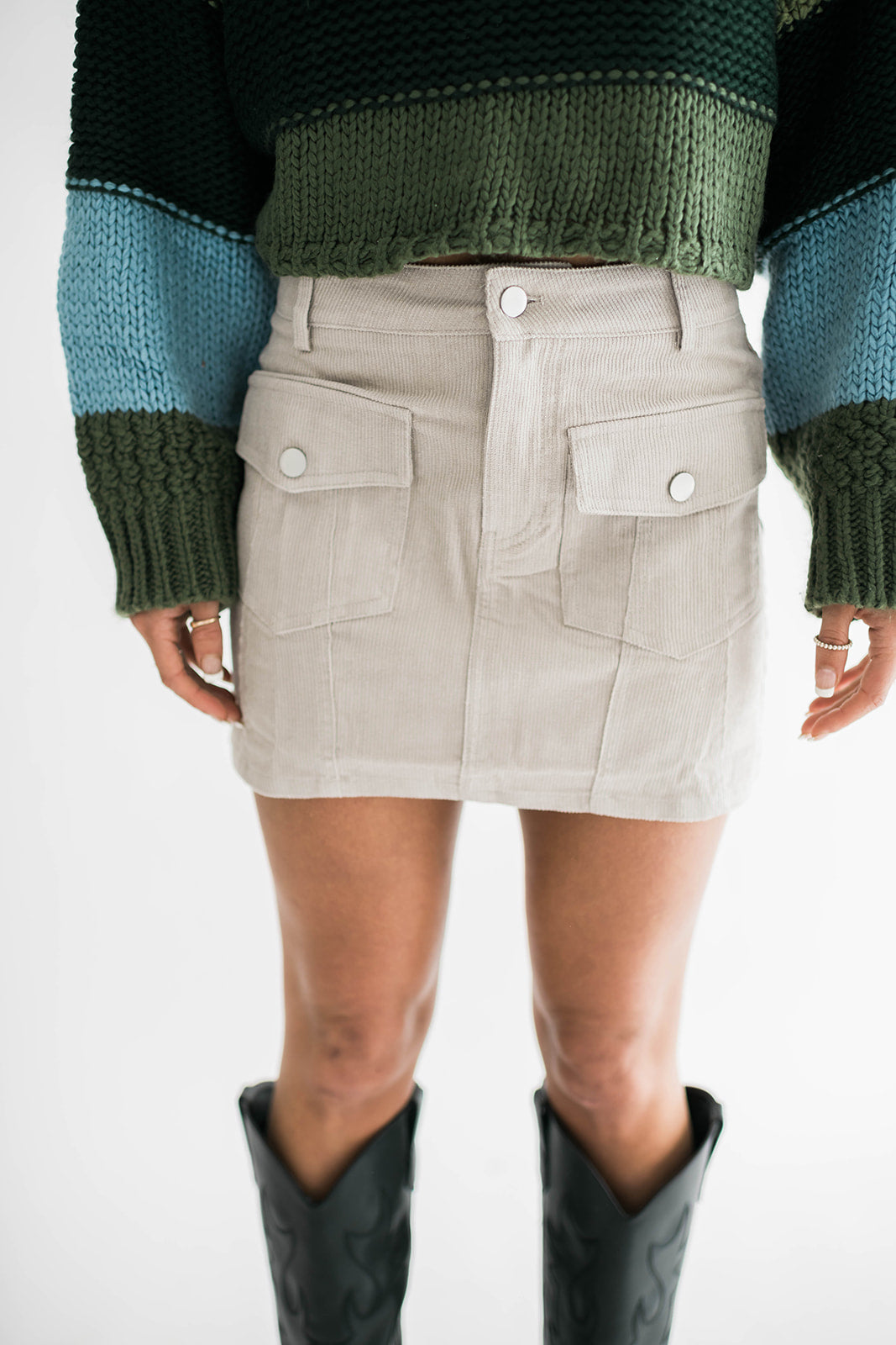 Taylor Front Pocket Mini Skirt