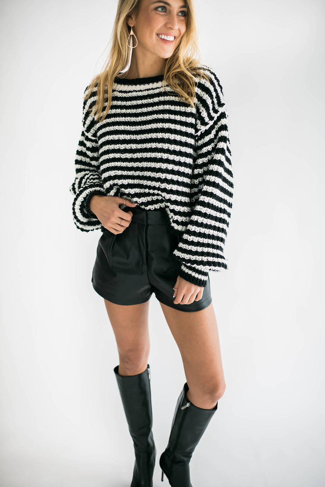 Melanie Sweater Black &amp; White