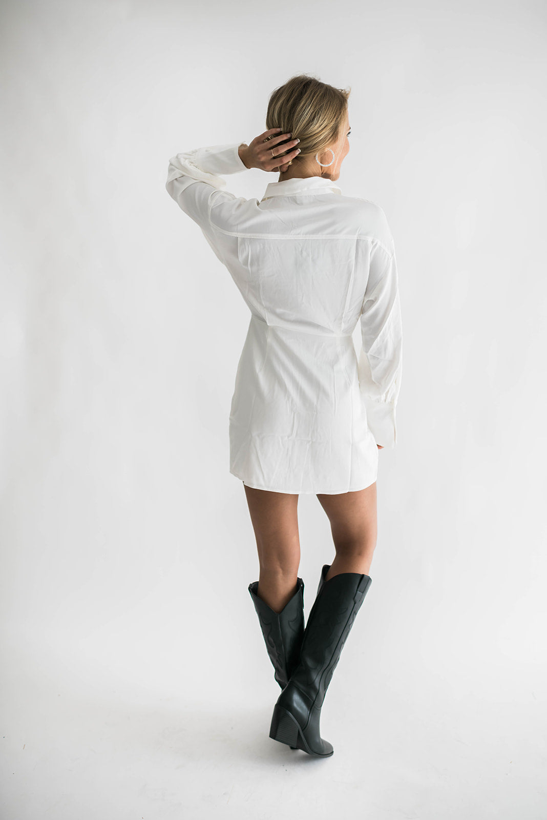 Robbie Button Down Satin Dress