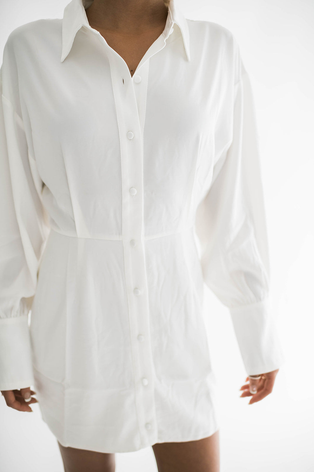 Robbie Button Down Satin Dress