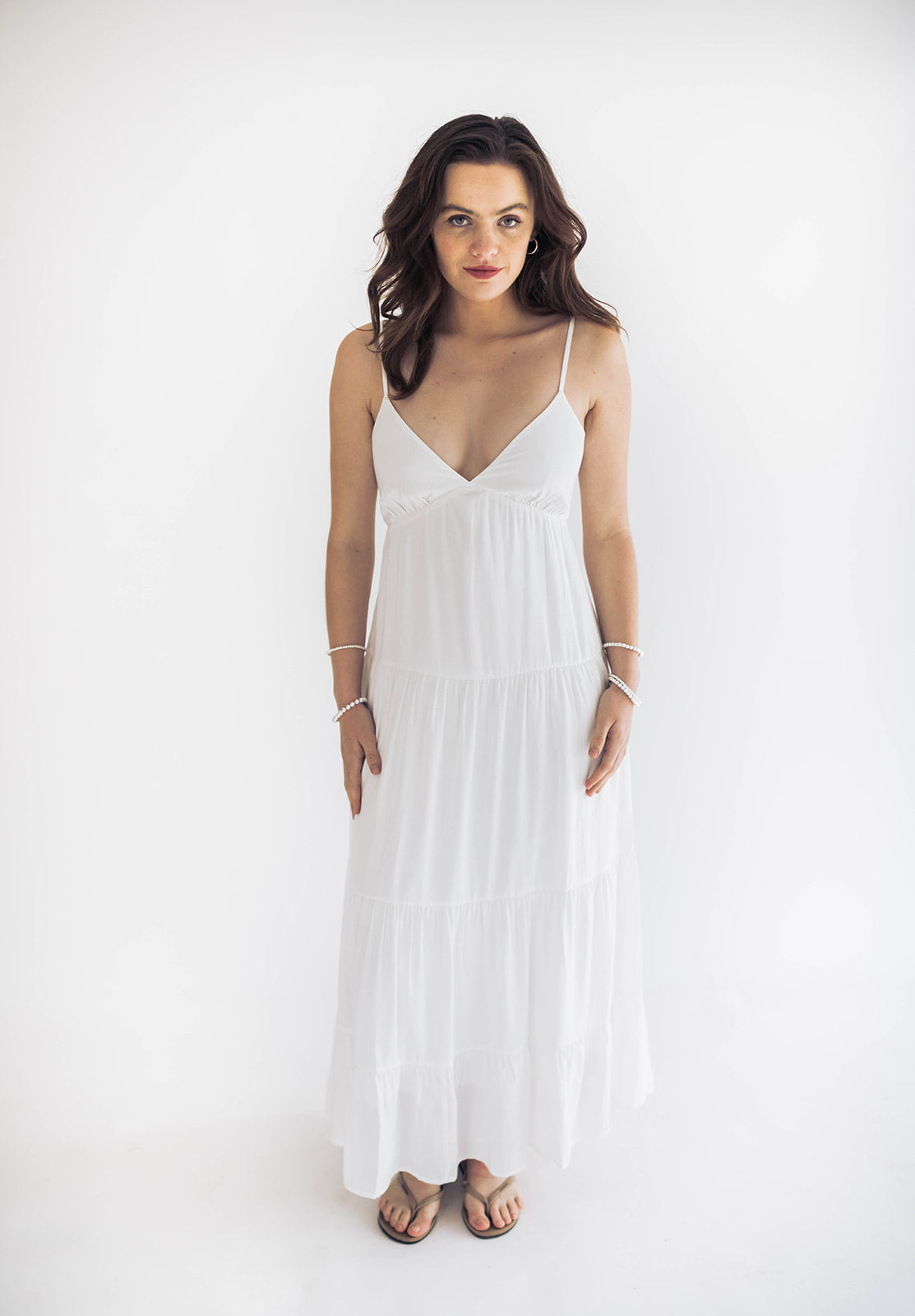 Mira White Maxi Dress