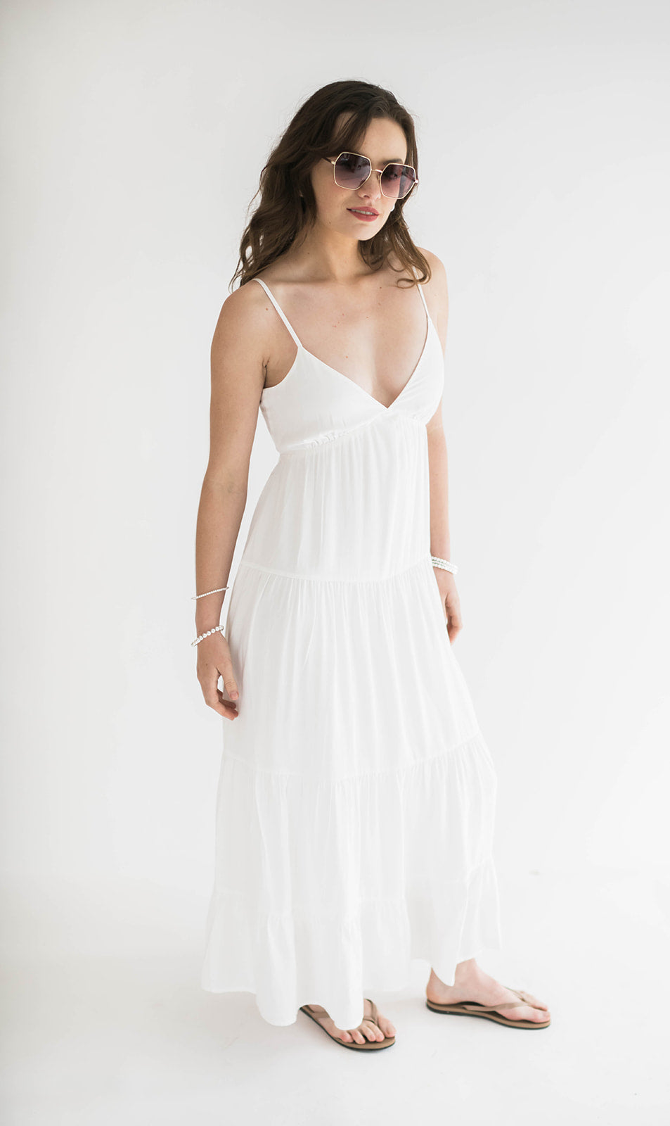 Mira White Maxi Dress