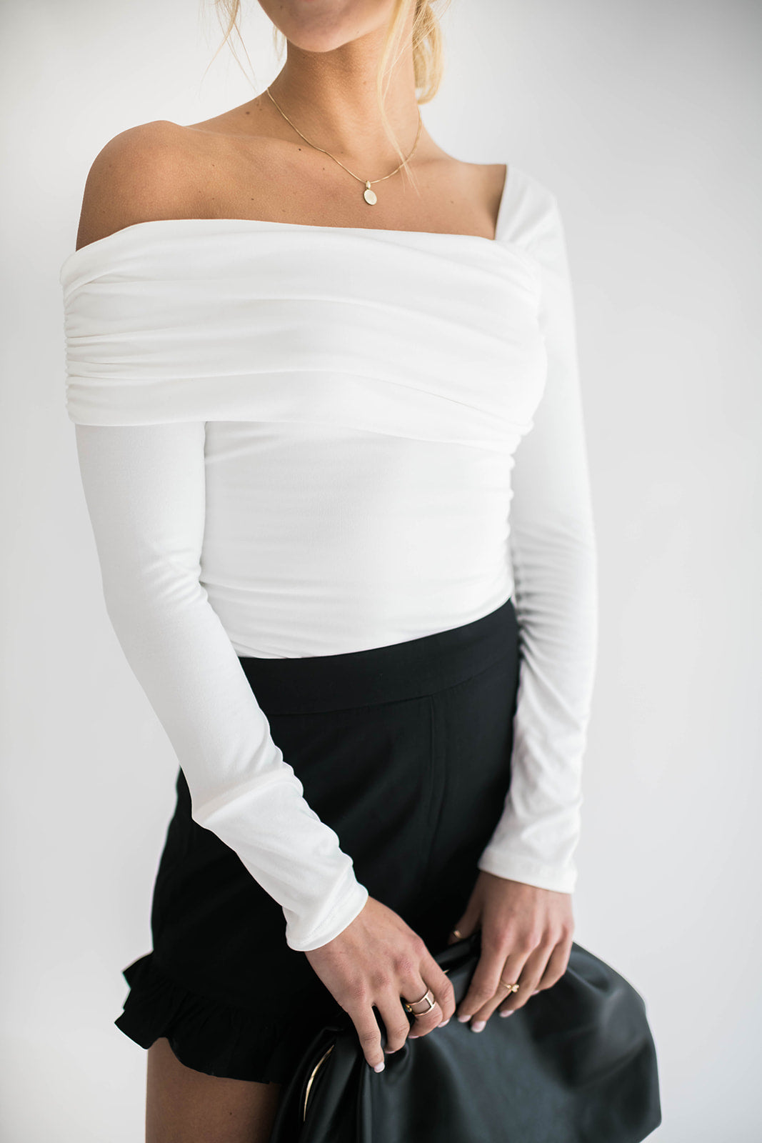 Mahoney Asymmetrical Off The Shoulder Top