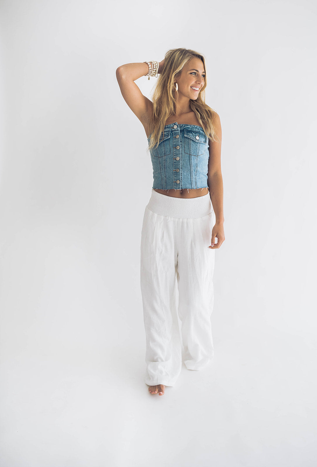 Cate Denim Tube Top