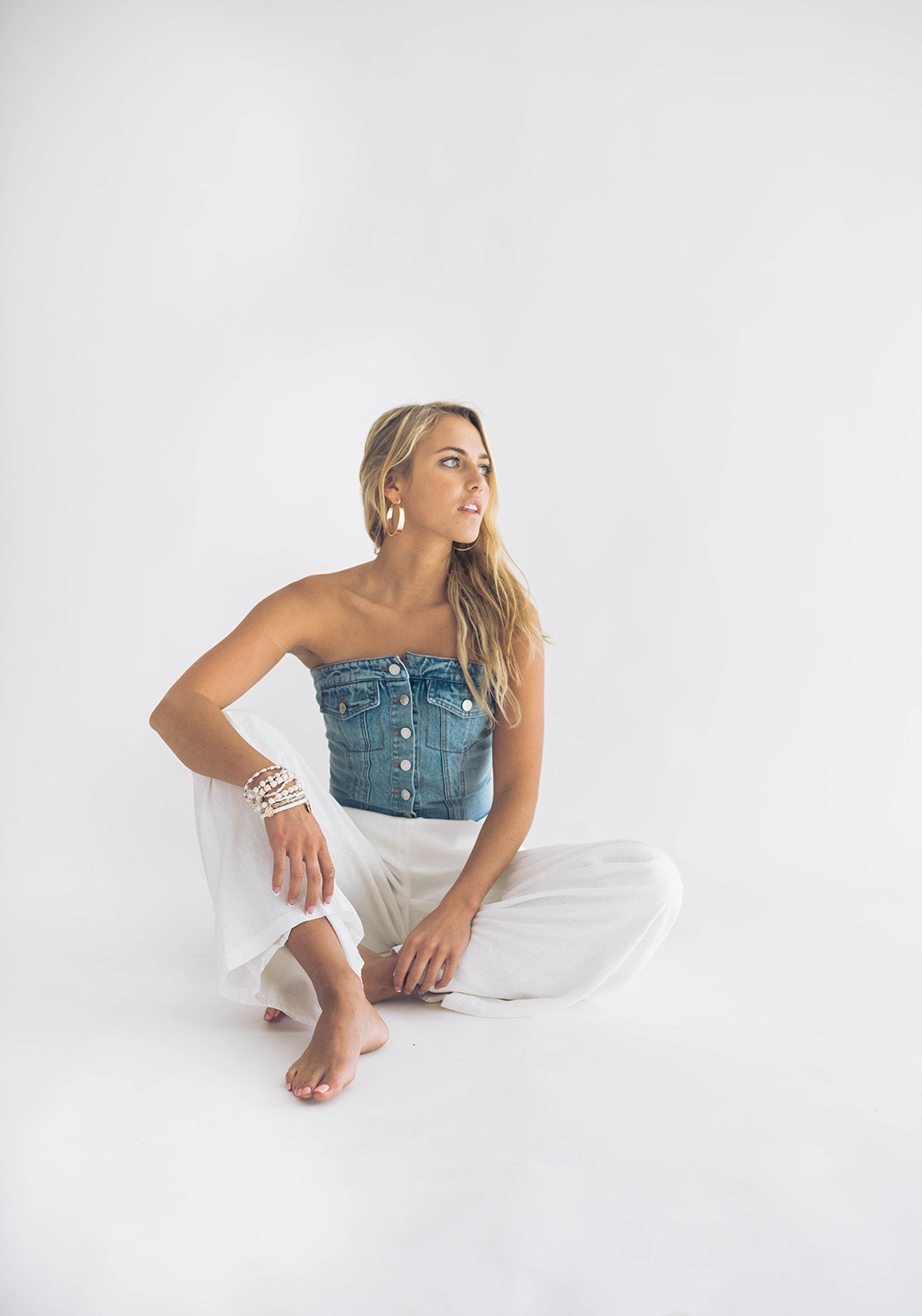 Cate Denim Tube Top