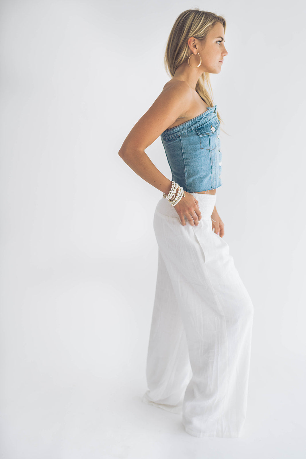 Cate Denim Tube Top