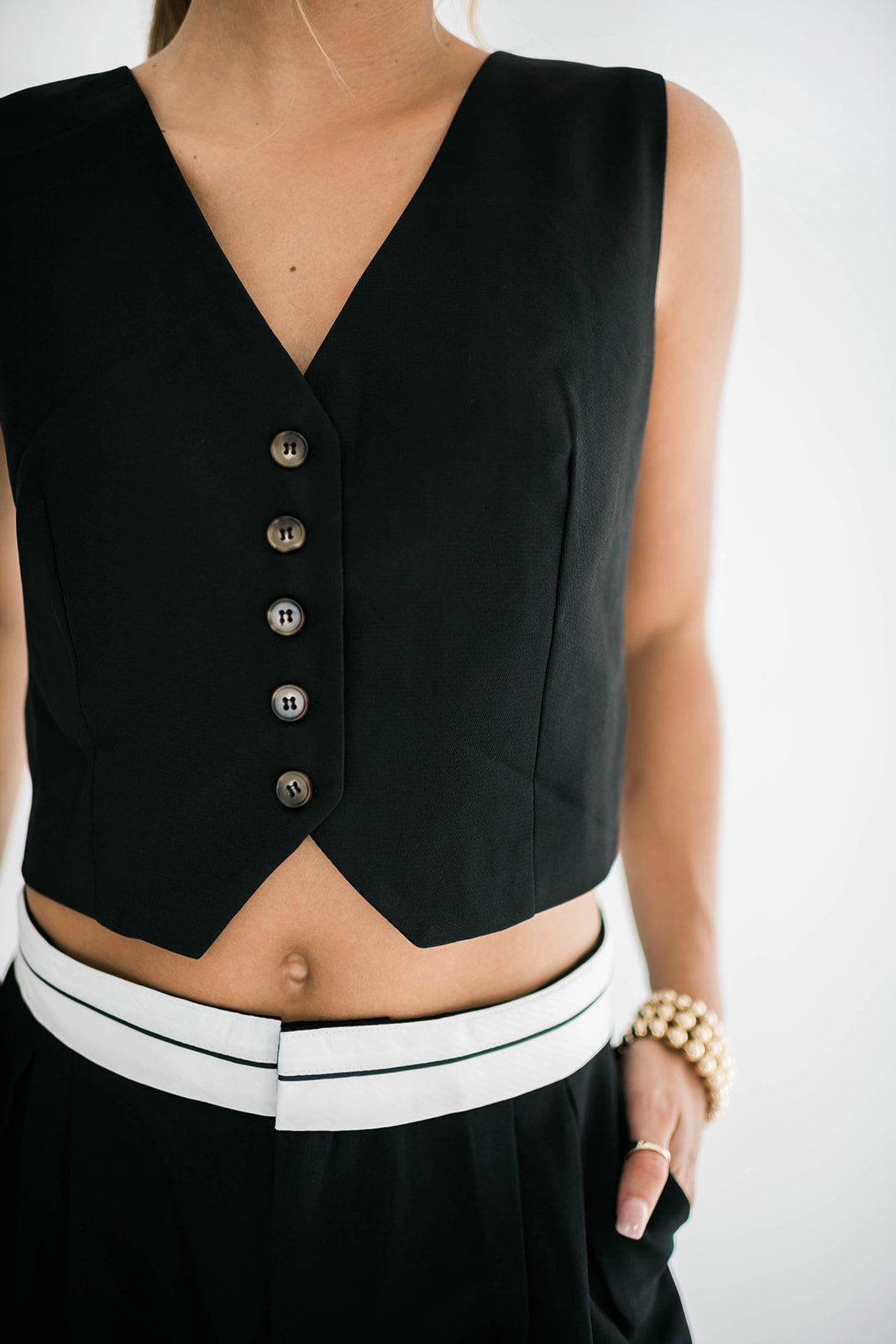 Hayley Button Front Vest