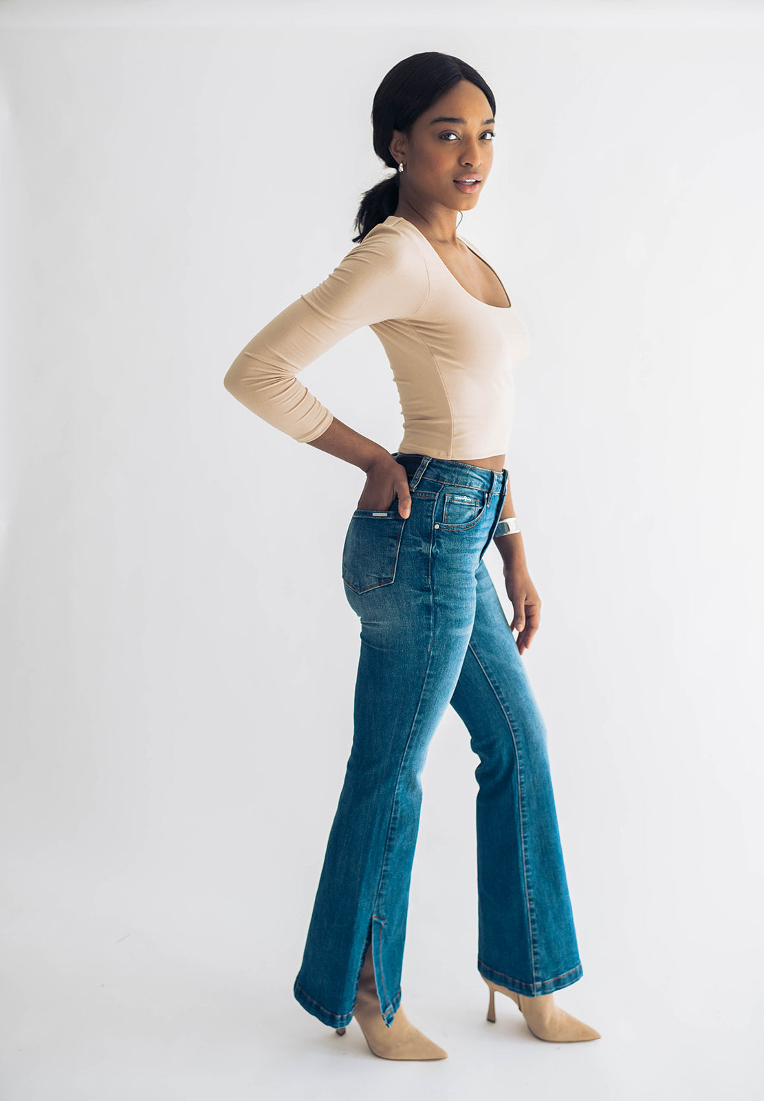 Tulsa Square Neck Top Taupe