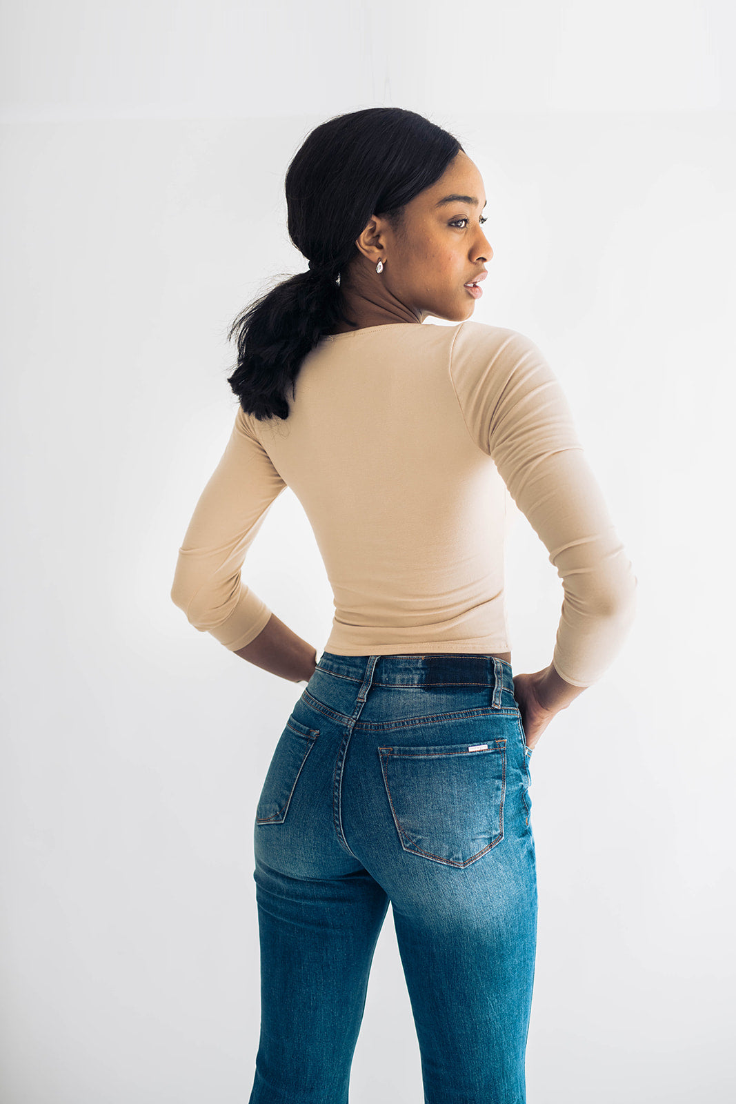 Tulsa Square Neck Top Taupe