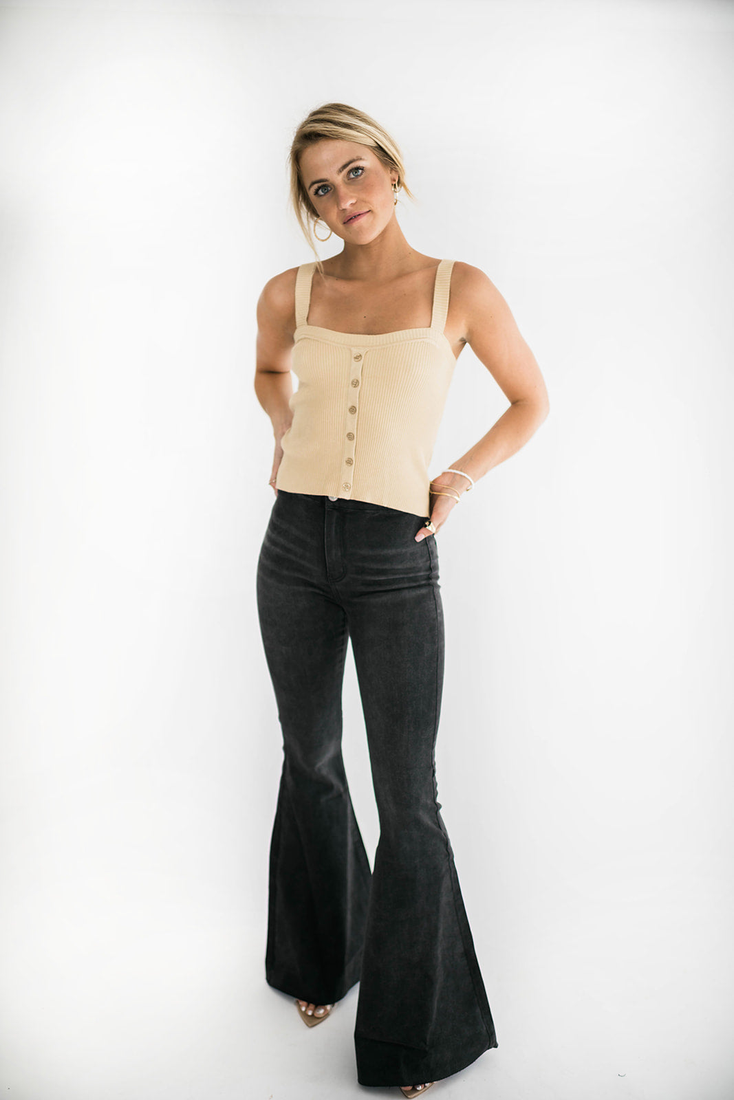 Logan Flare Jeans Black