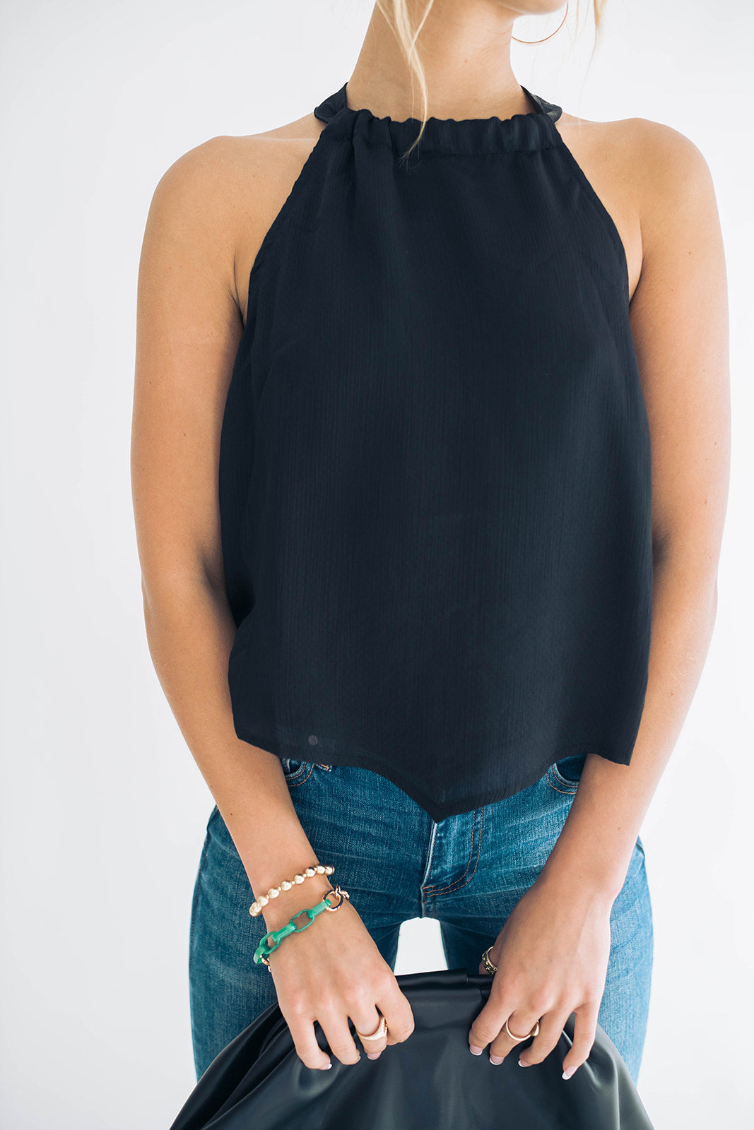 Jaxon Sleeveless Top - Black