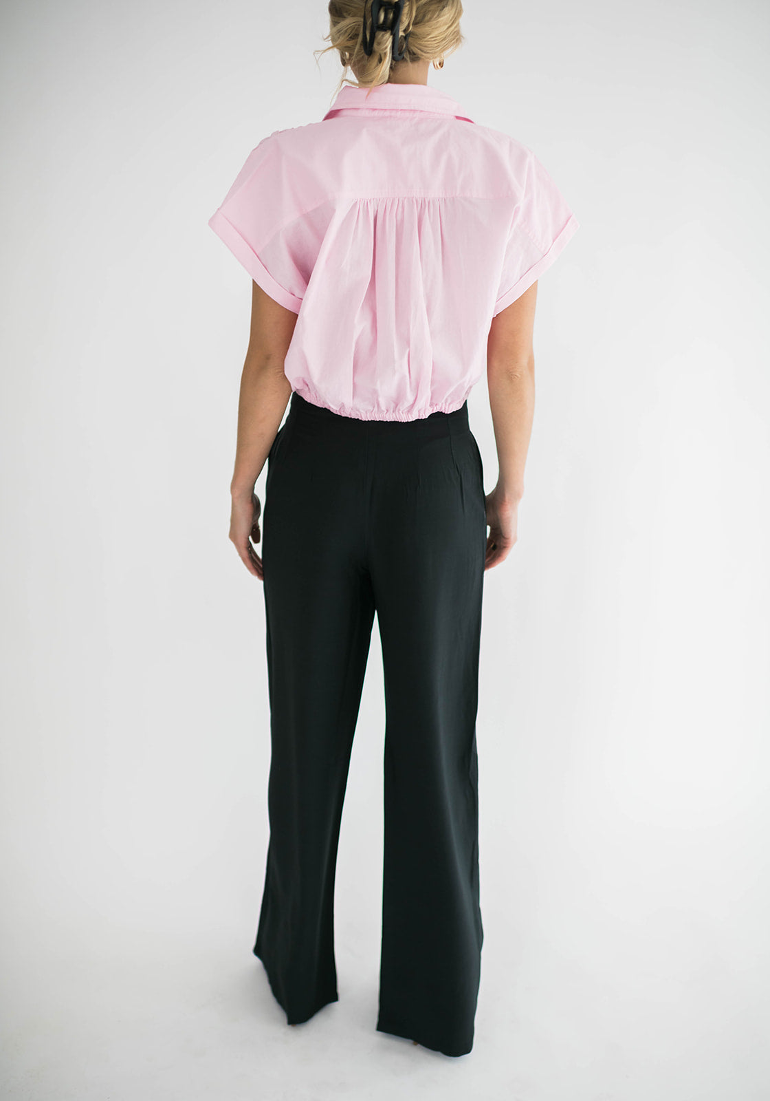 Simona Bubble Drawstring Hem Top