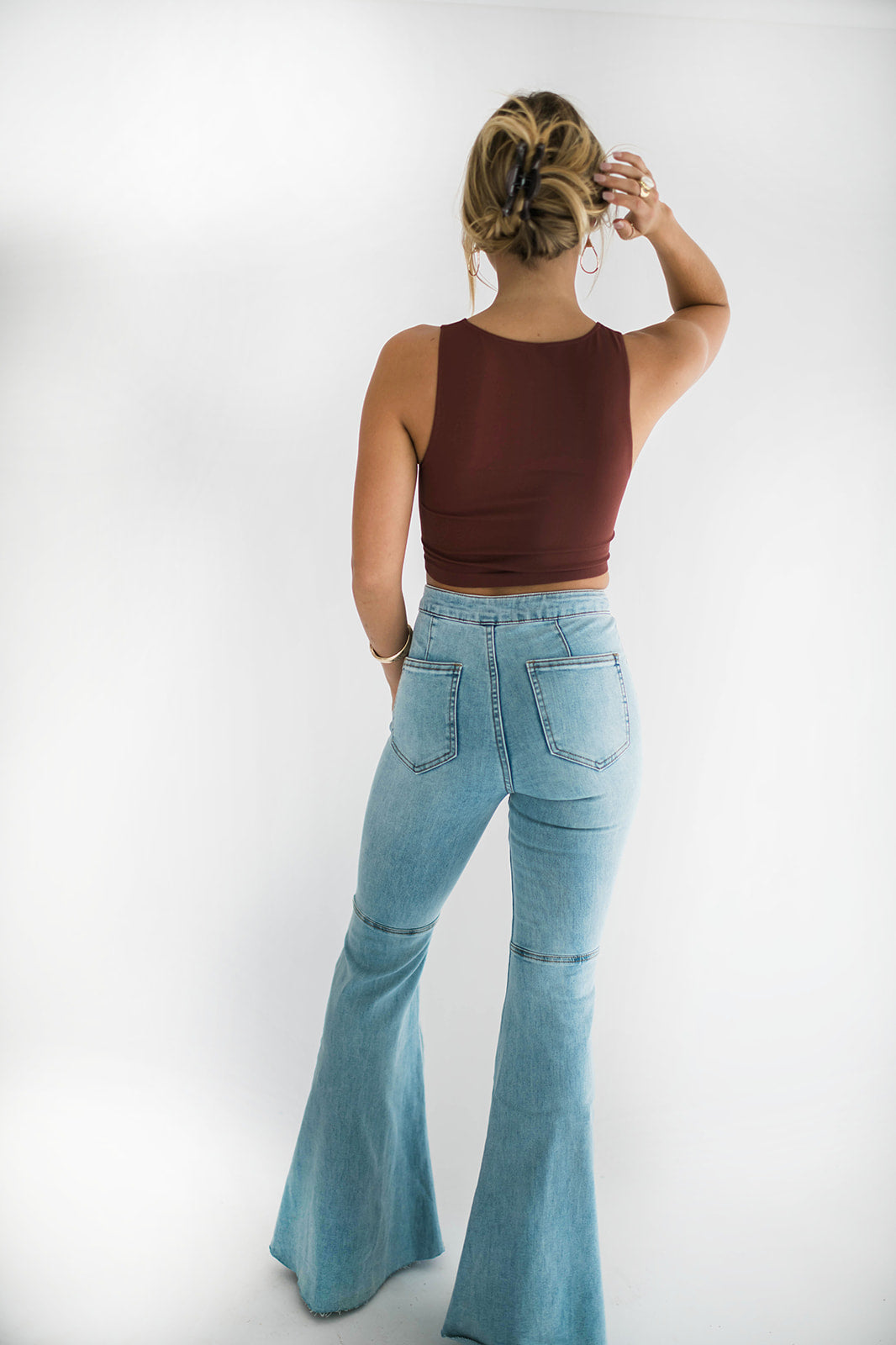 Run Away Crop Top Burgundy