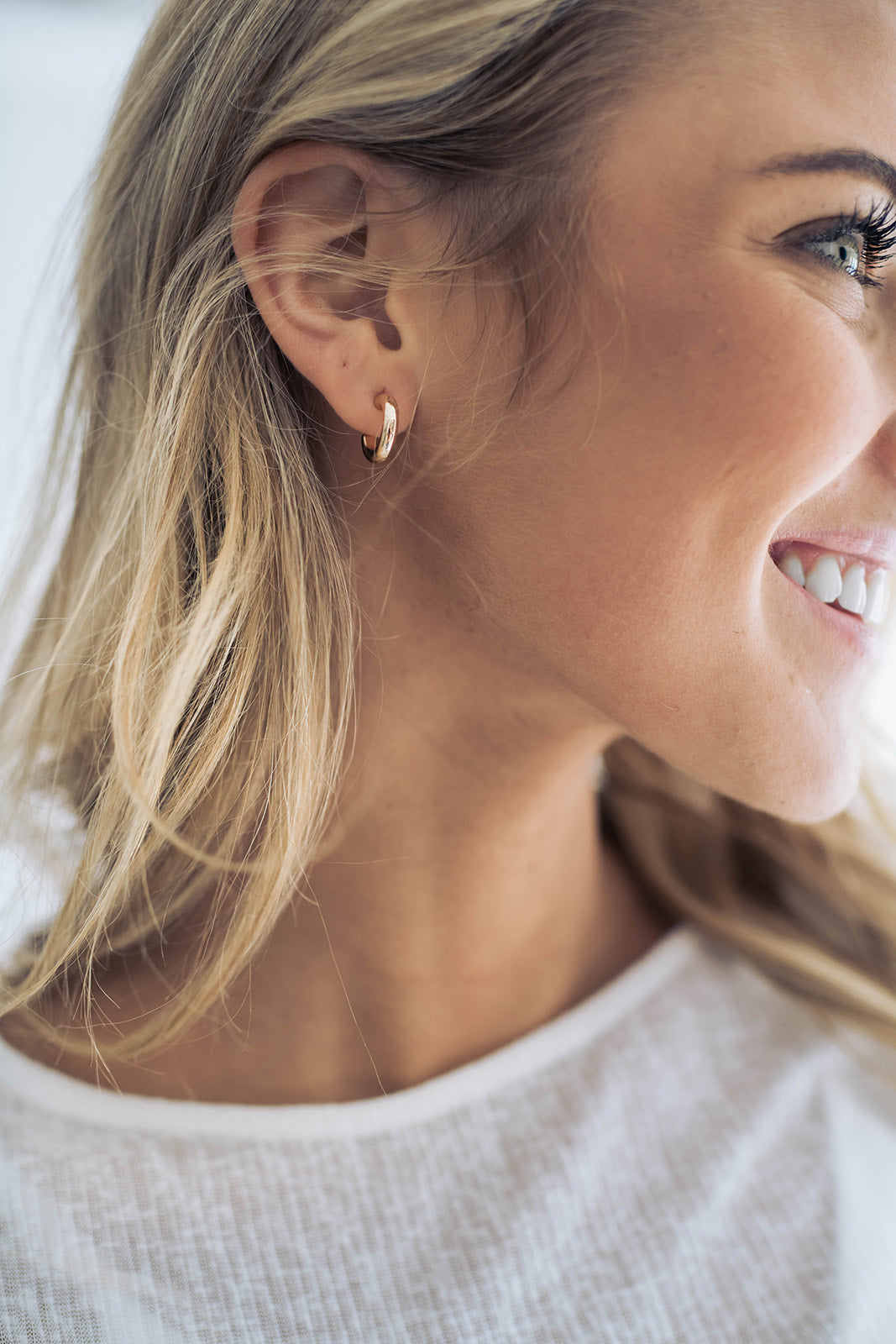3 Pair Hoop Earring Set Gold