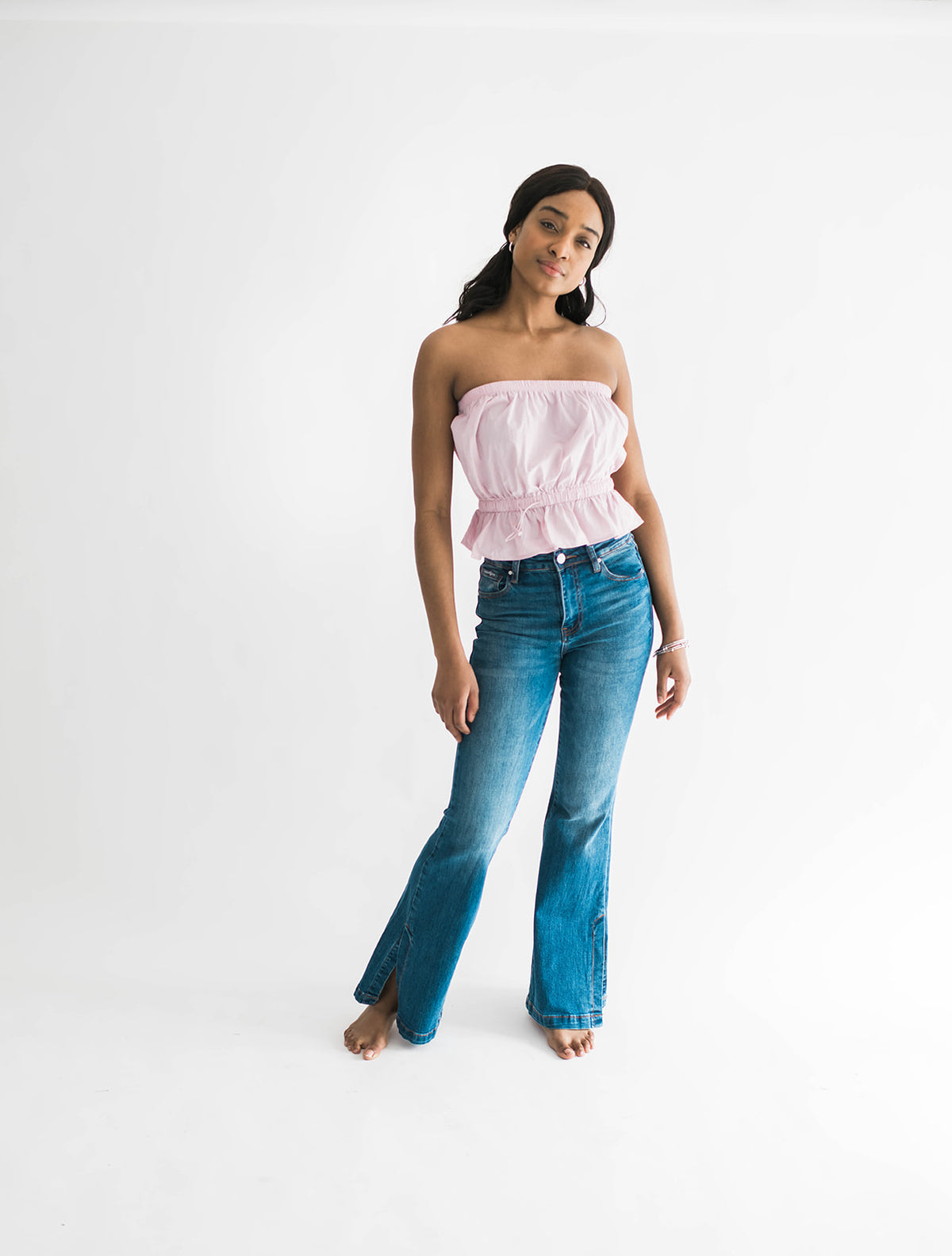 Colby Babydoll Nylon Tube Top