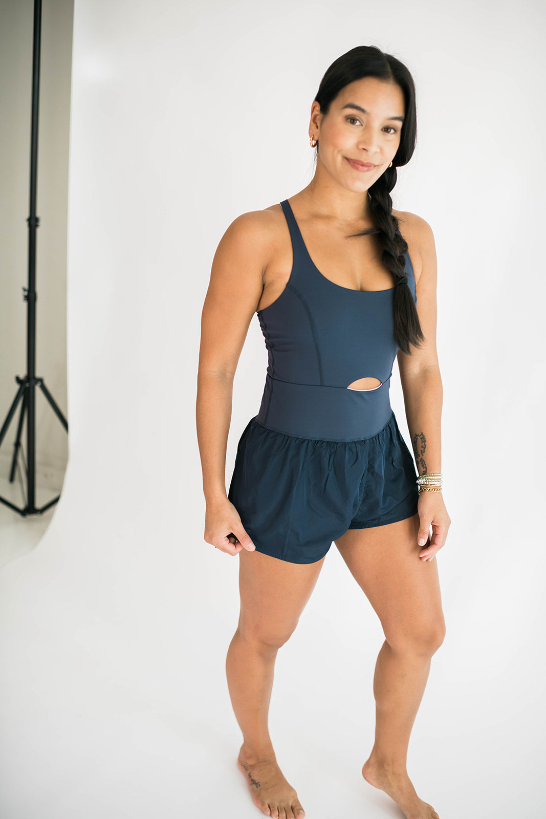 Joy Athletic Romper Navy