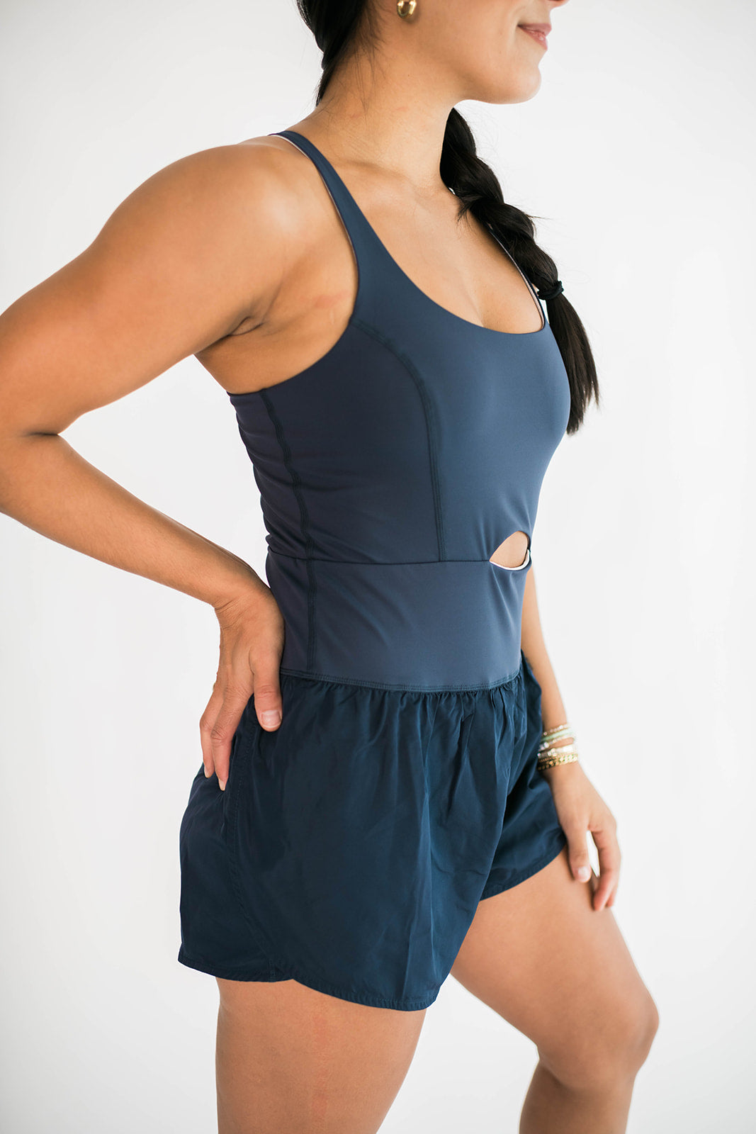 Joy Athletic Romper Navy