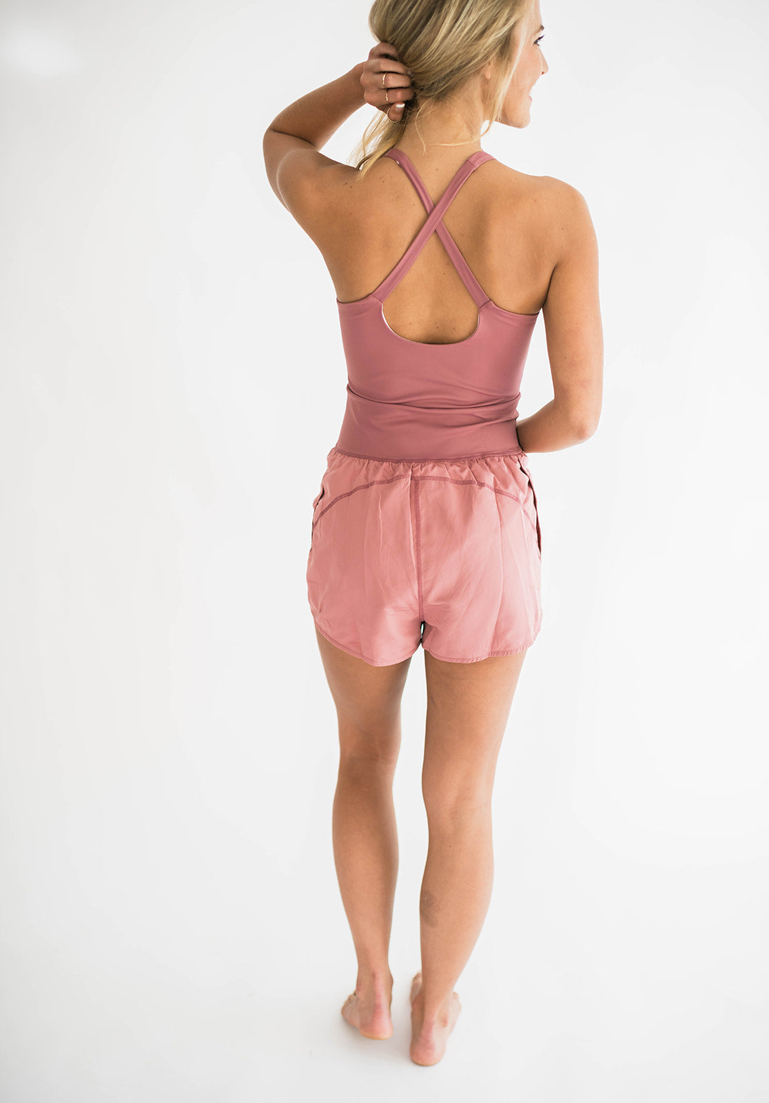 Joy Athletic Romper Mauve
