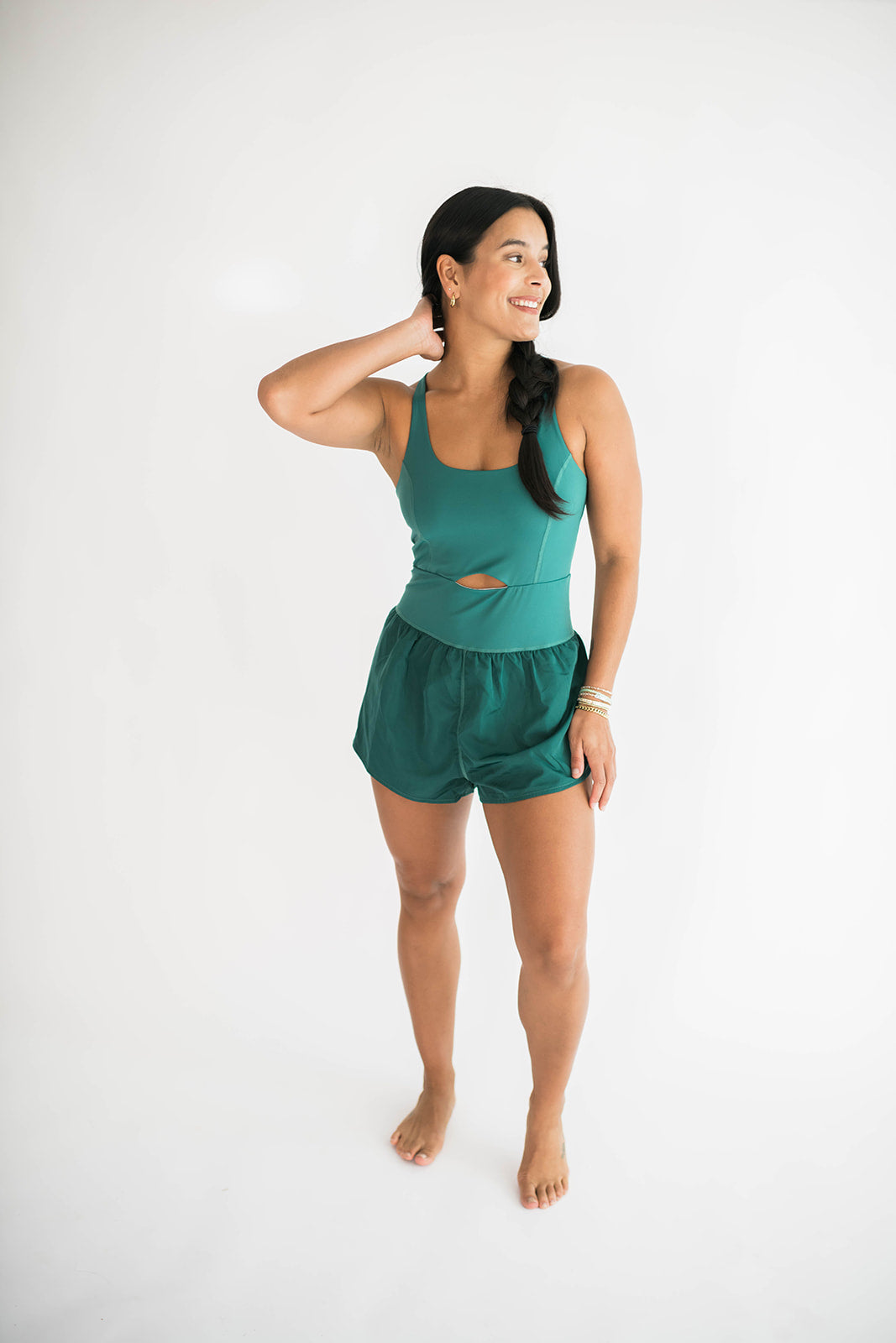 Joy Athletic Romper Green