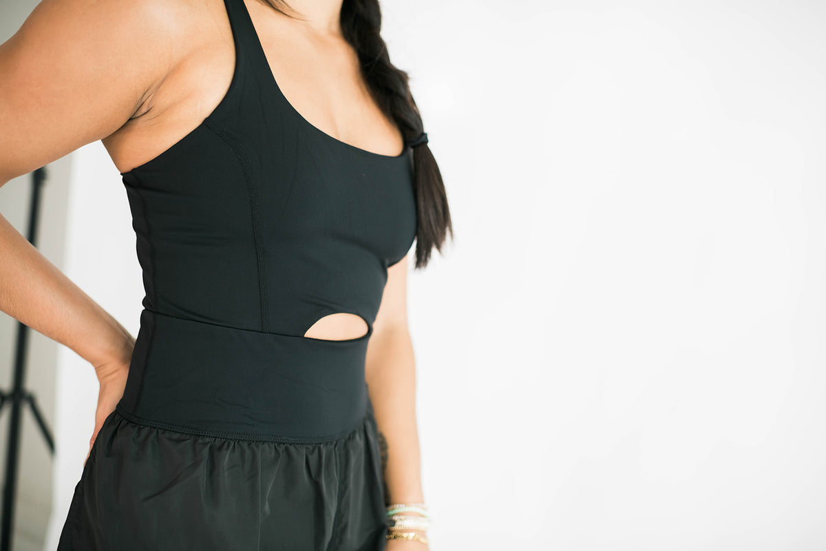 Joy Athletic Romper Black