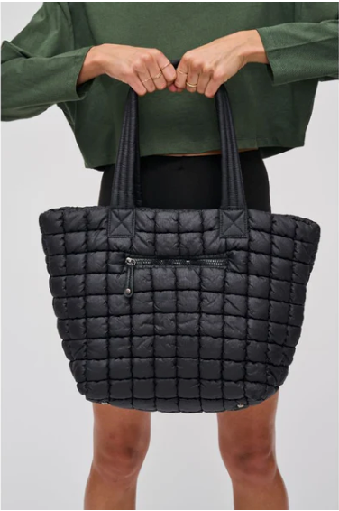 Breakaway Puffer Tote Black