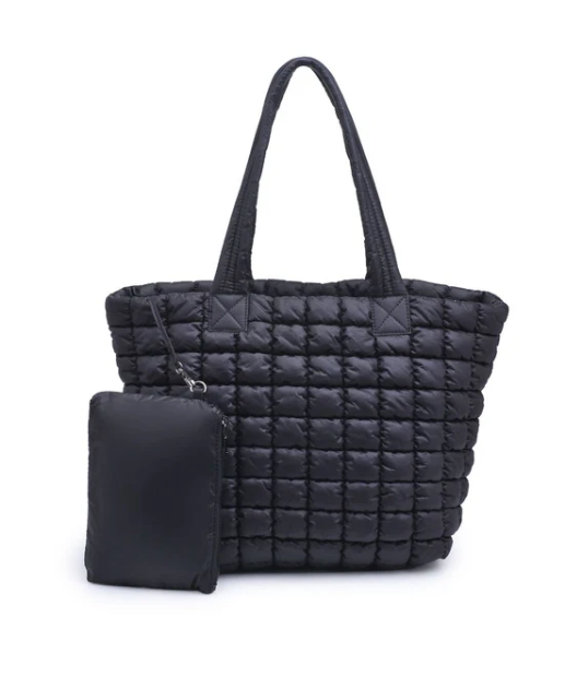 Breakaway Puffer Tote Black