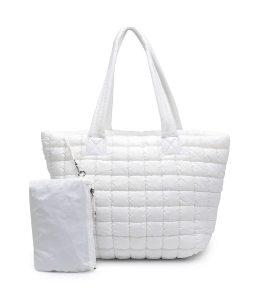 Breakaway Puffer Tote White