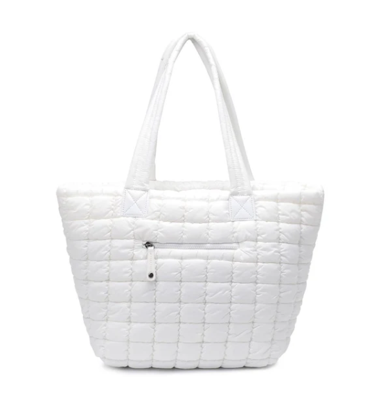 Breakaway Puffer Tote White
