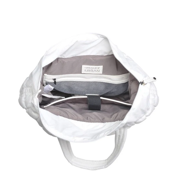 Breakaway Puffer Tote White