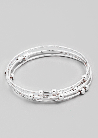 Allie Bangle Stack Silver