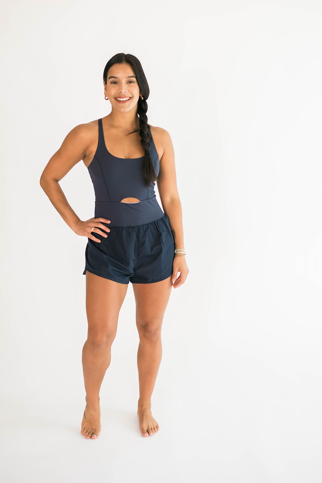 Joy Athletic Romper Navy