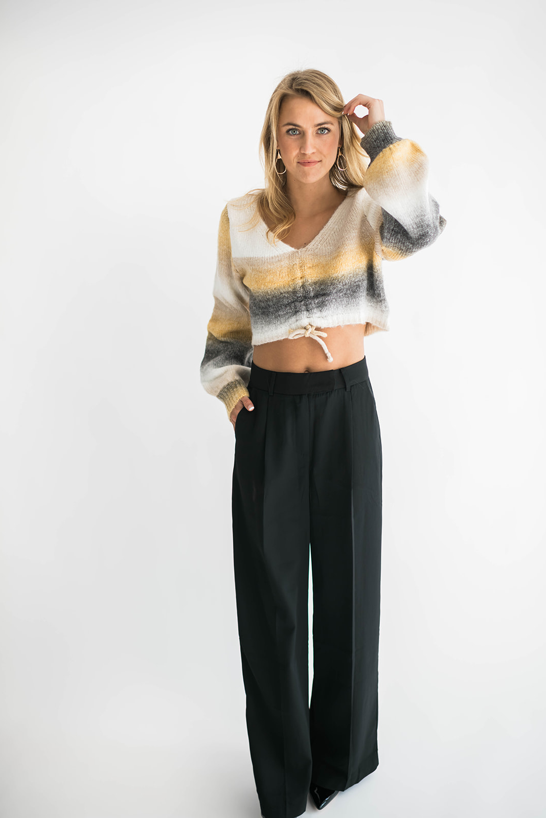 Vera Striped Cropped Sweater