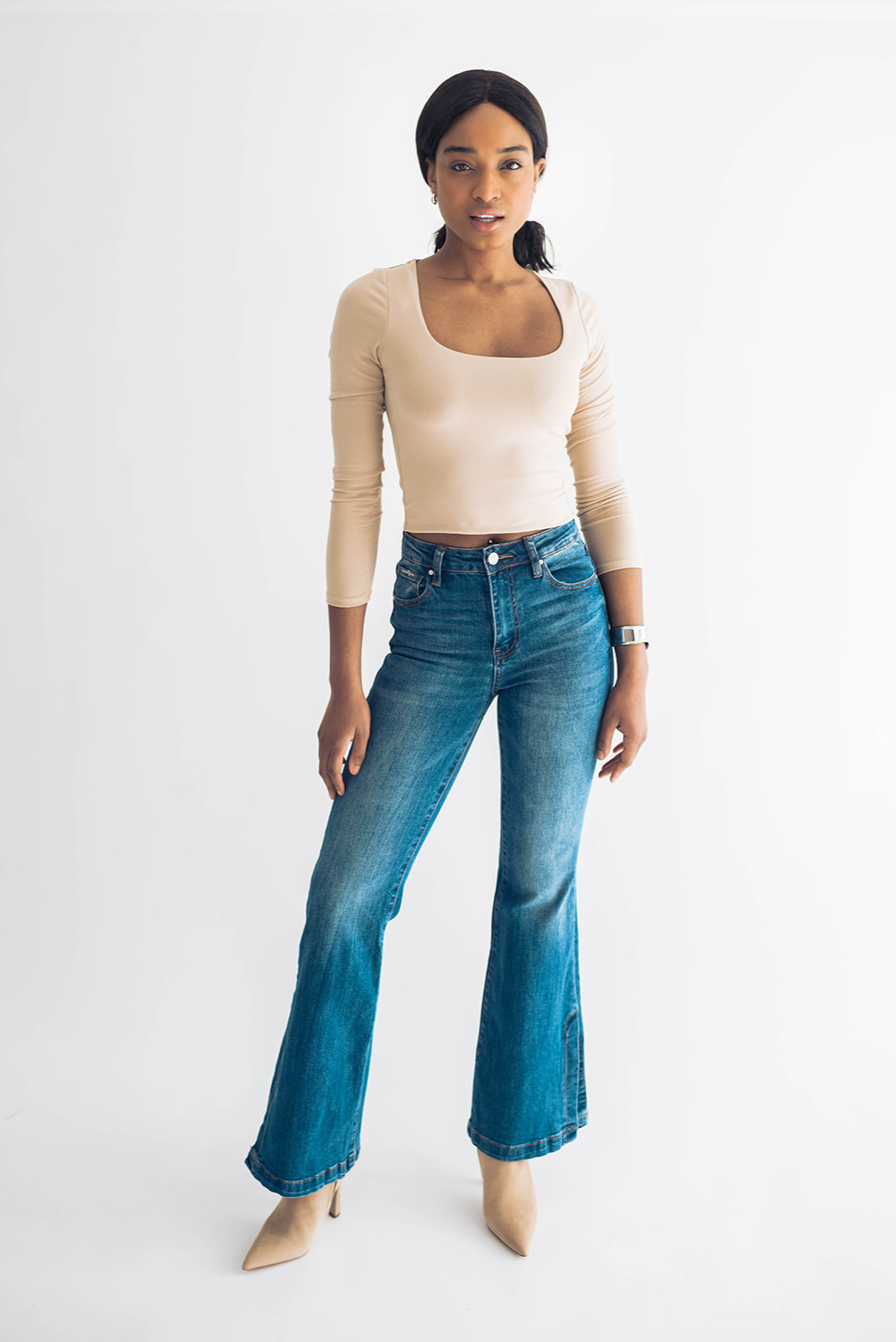Tulsa Square Neck Top Taupe