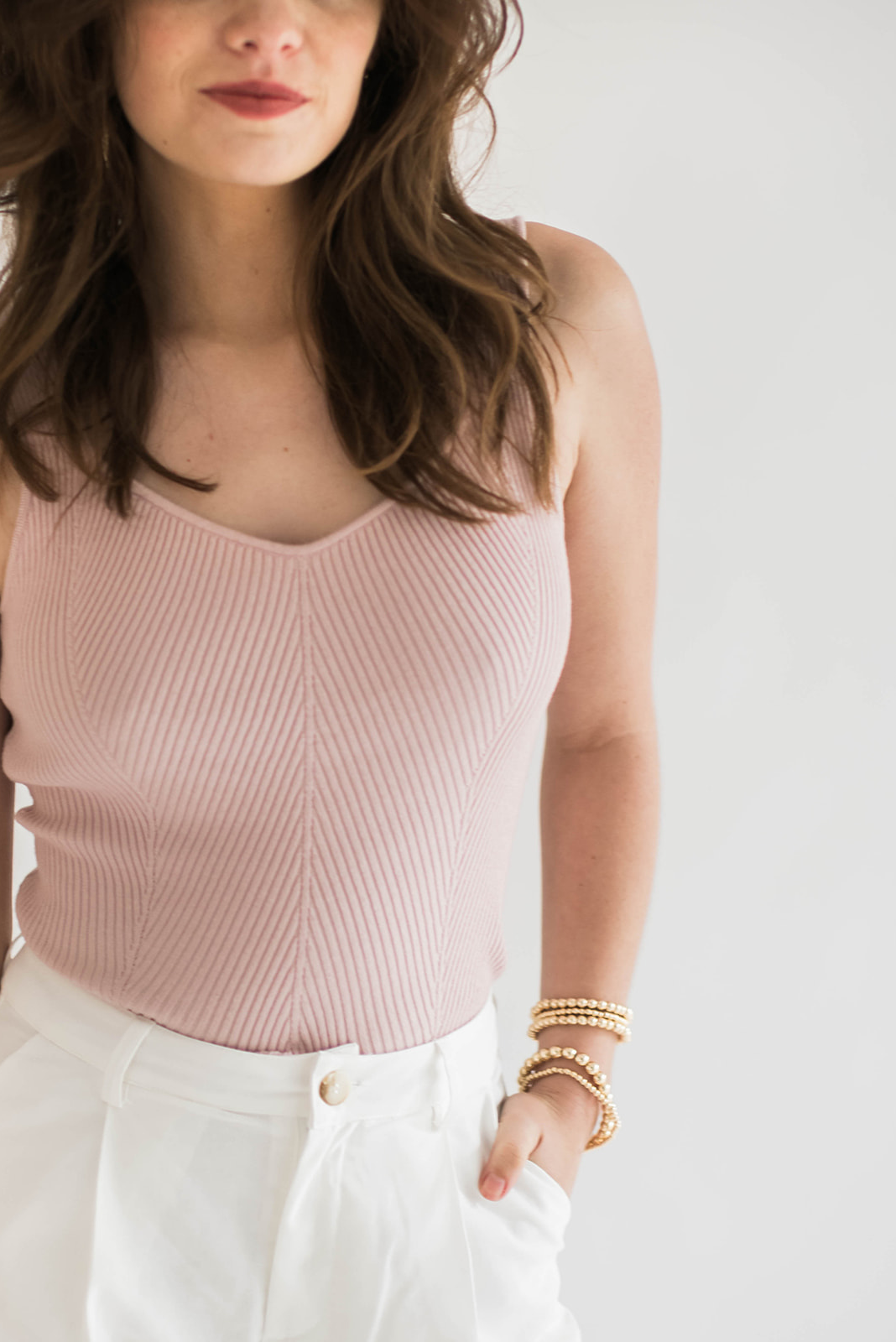 Annalise Rib Knit Sweater Tank
