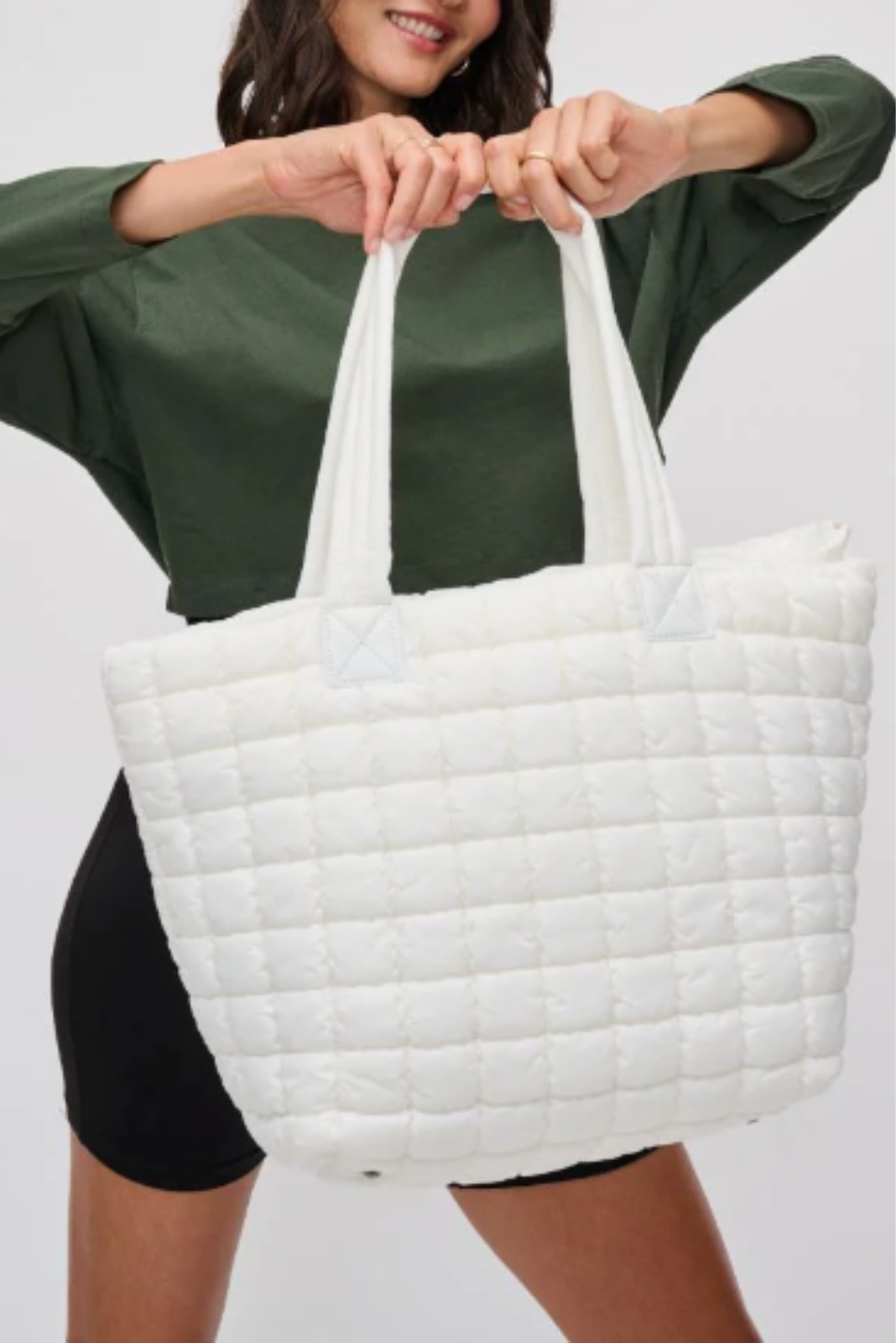 Breakaway Puffer Tote White