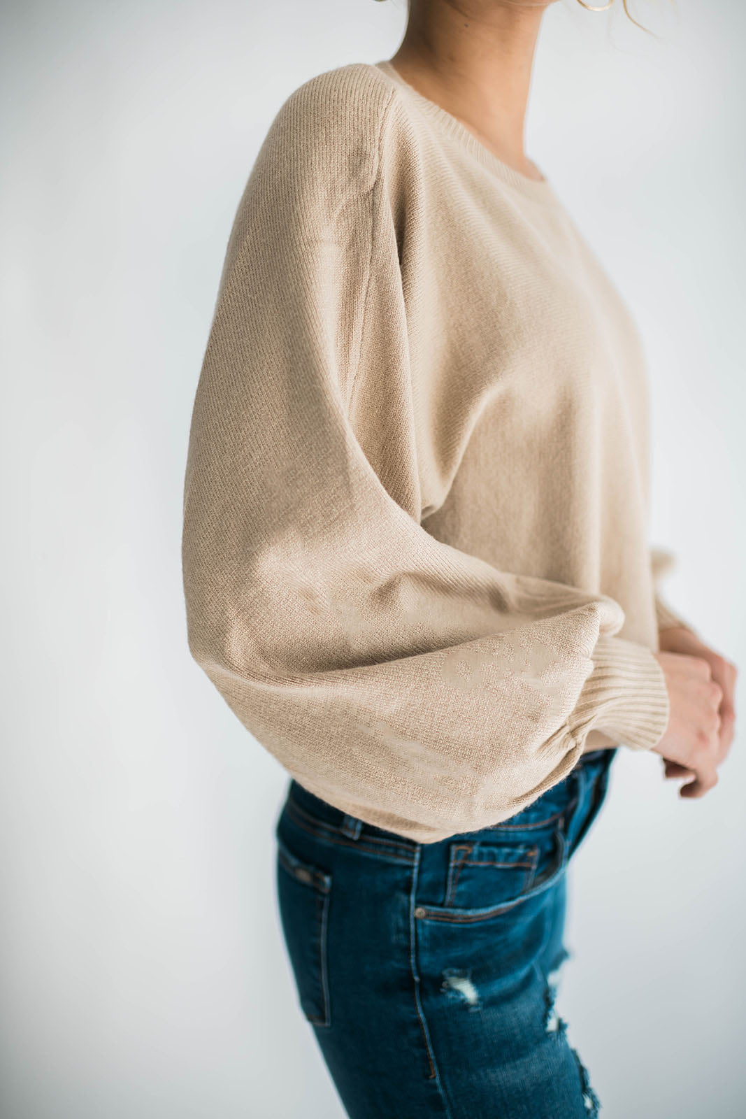 Lillian Sweater in Cafe Latte