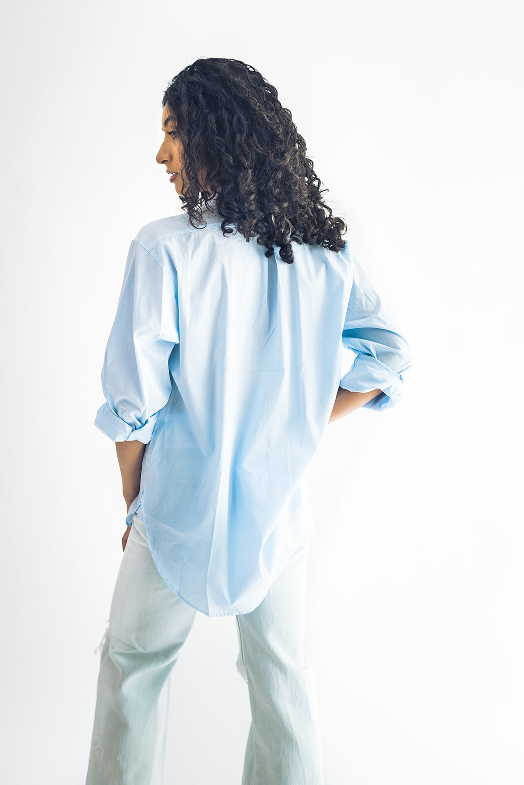 Stevie Menswear Button Down Light Blue