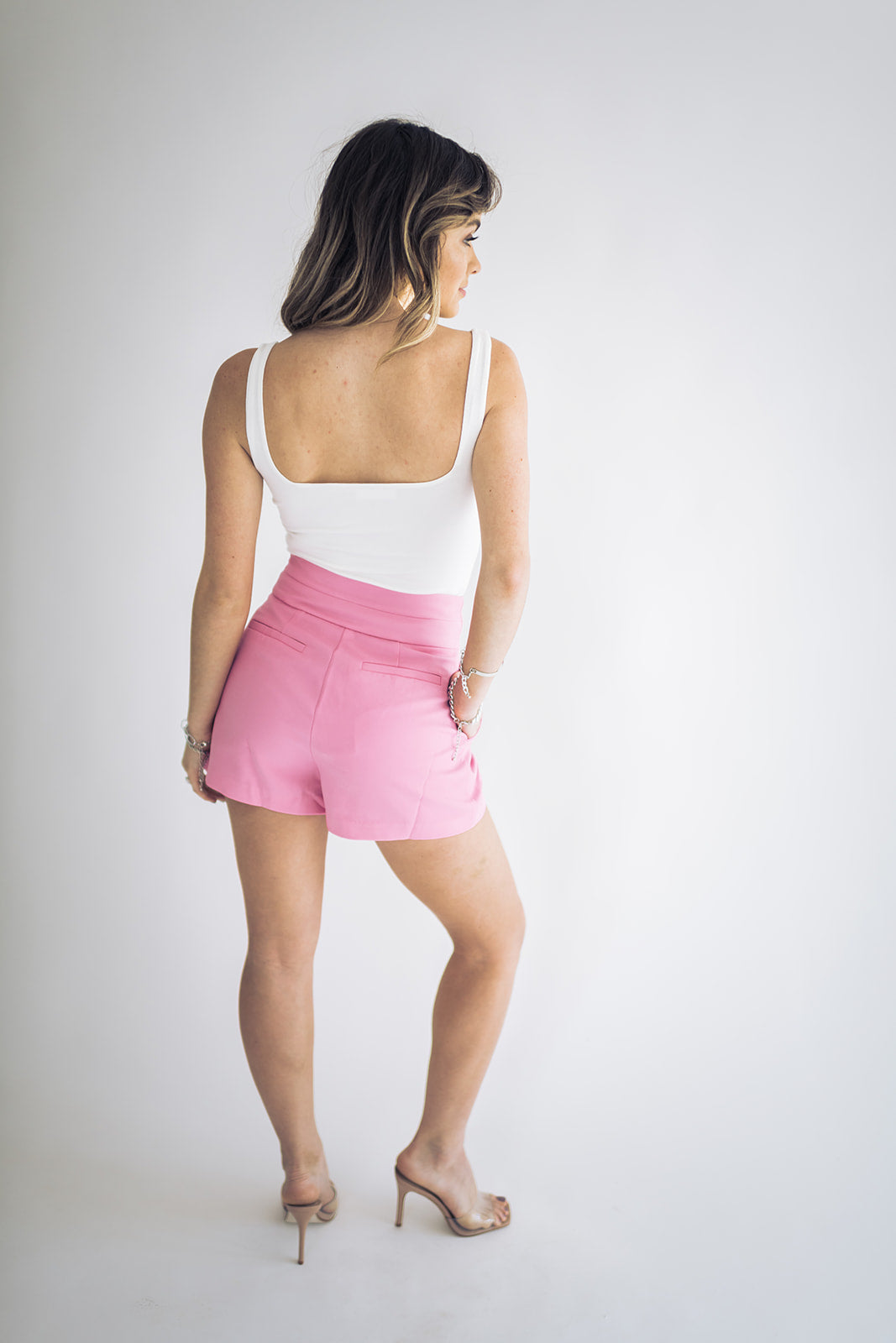 Talia Pink Pocketed Shorts