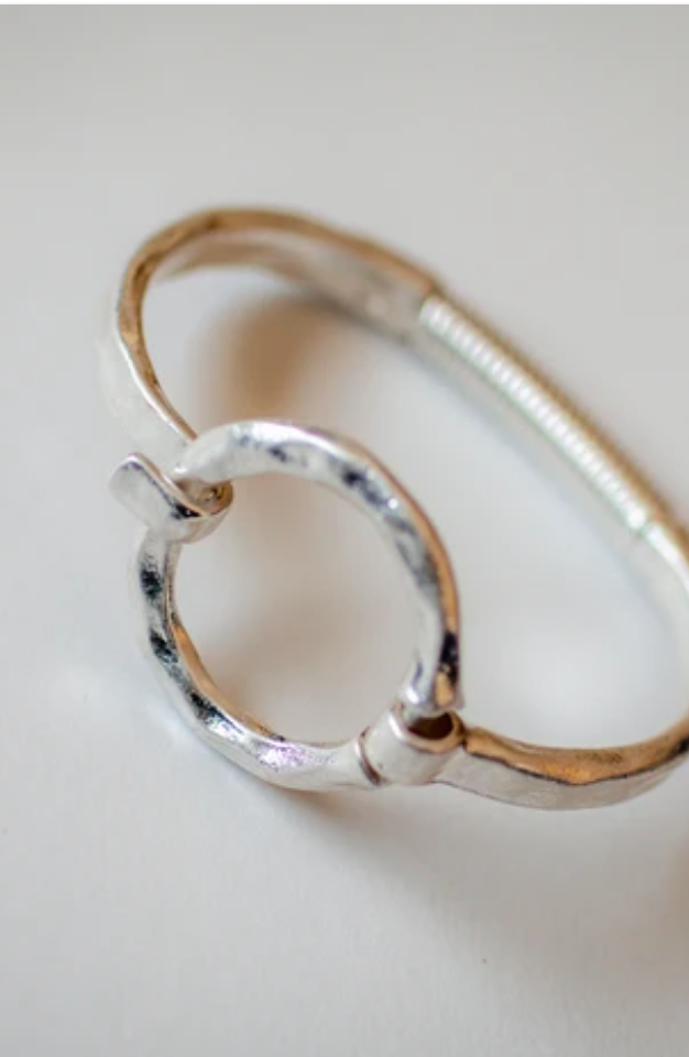 Stephanie Round Bracelet in Silver