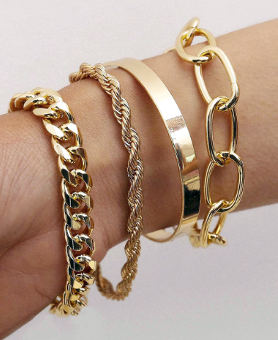 Alyssa Bracelets in Gold