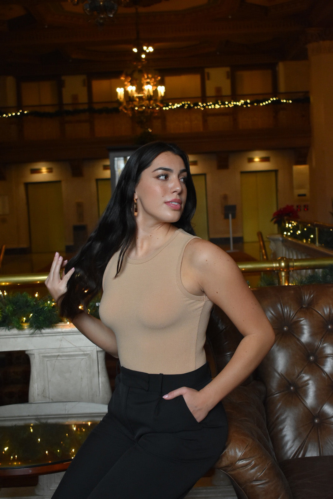 Erika Sleeveless Ribbed Bodysuit