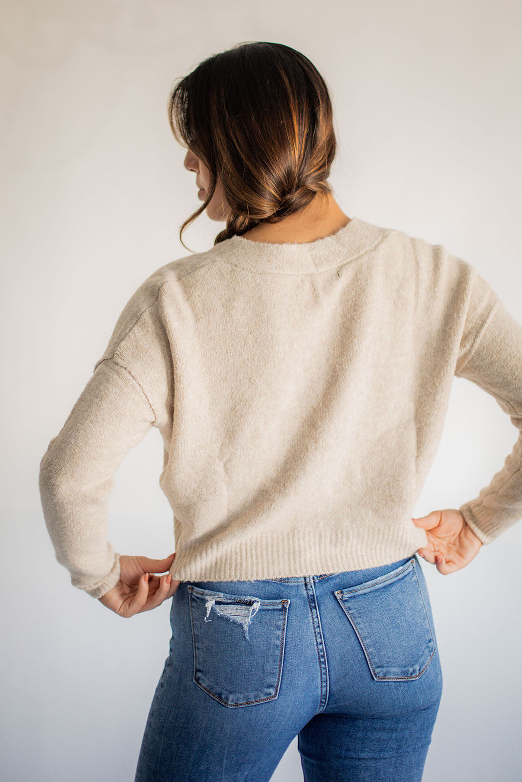 Kira Knit Cardigan - Oatmeal